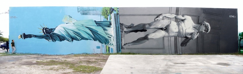 New_Mural_by_OZMO_ft_Lady_Liberty_and_Michelangelo_David_in_Miami_2014_01