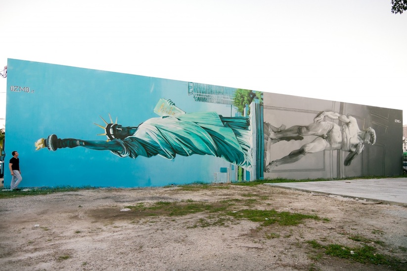 New_Mural_by_OZMO_ft_Lady_Liberty_and_Michelangelo_David_in_Miami_2014_06