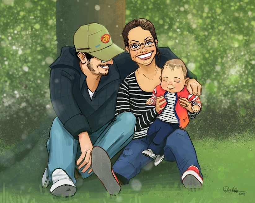 Husband_Hires_24_Artists_To_Illustrate_Portraits_Of_His_Son_To_Surprise_His_Wife_2014_01
