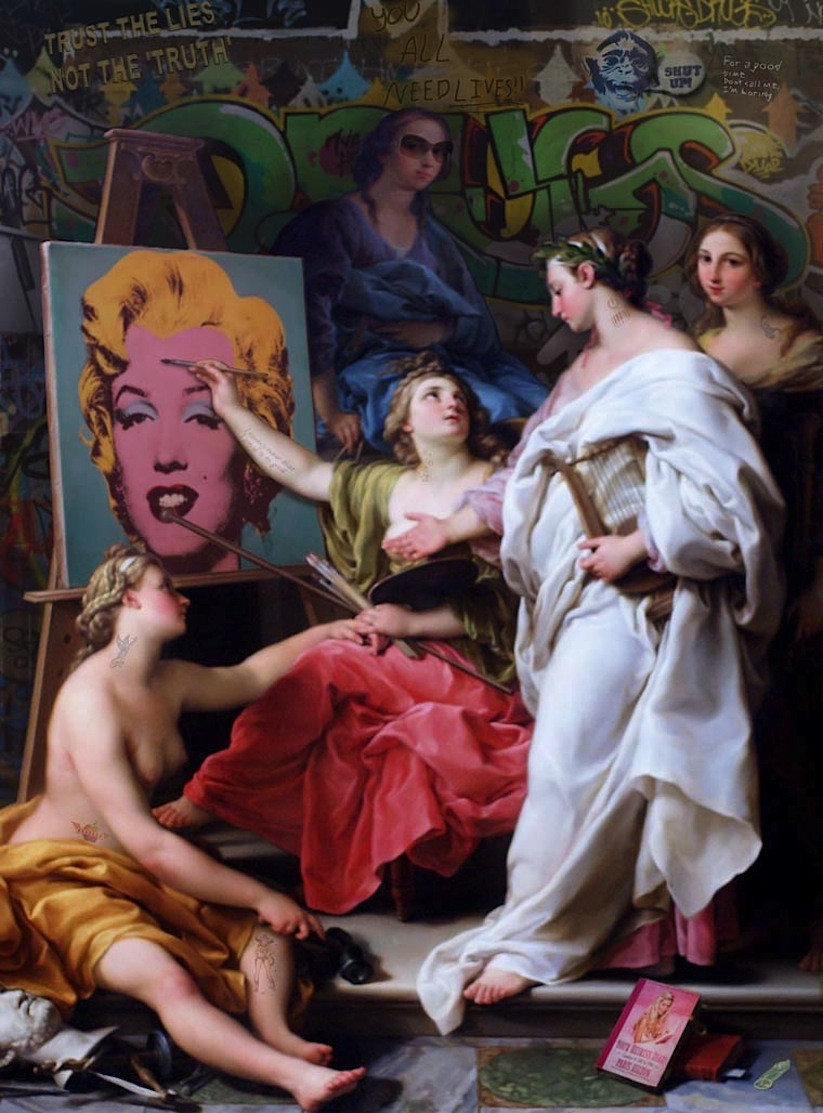 Renaissance_Paintings_Mixed_With_Streetart_and_Pop_Culture_Imagery_by_Marco_Battaglini_2014_07