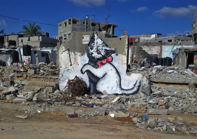 New_Series_of_Pieces_by_Banksy_in_Gaza_2015_01