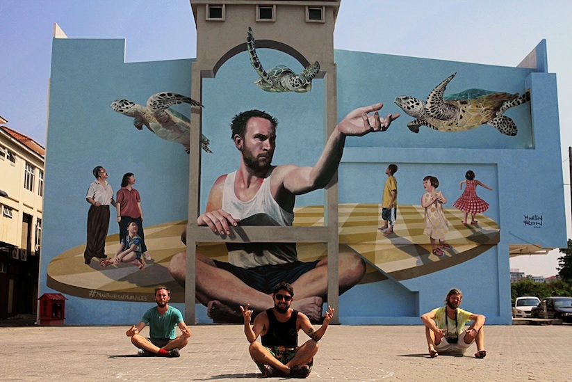 Swim_in_the_Air_New_Mural_by_Artist_Martin_Ron_in_Penang_Malaysia_2015_01