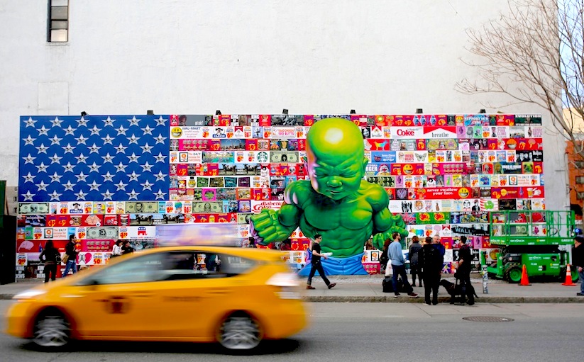 Oeuvre de Ron English à NYC, USA