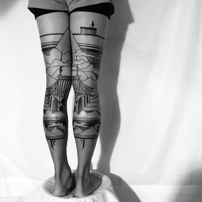 Adorable_Back_of_Leg_Tattoos_by_Thieves_of_Tower_2015_01