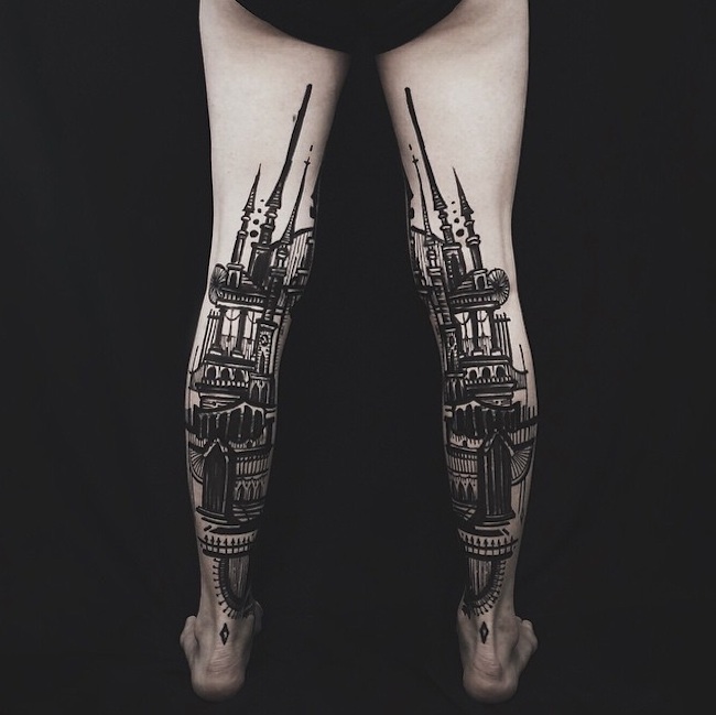 Adorable_Back_of_Leg_Tattoos_by_Thieves_of_Tower_2015_02