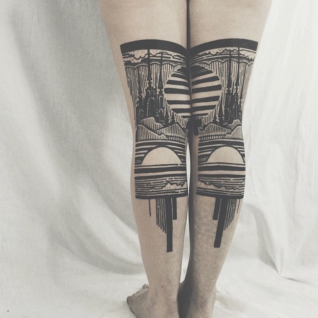 Adorable_Back_of_Leg_Tattoos_by_Thieves_of_Tower_2015_06