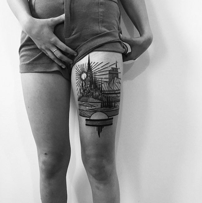 Adorable_Back_of_Leg_Tattoos_by_Thieves_of_Tower_2015_10