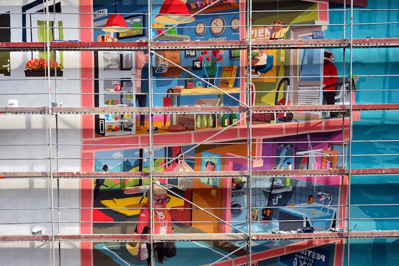Massive_Colorful_3D_Mural_by_Street_Artists_Neopaint_in_Budapest_Hungary_2015_07