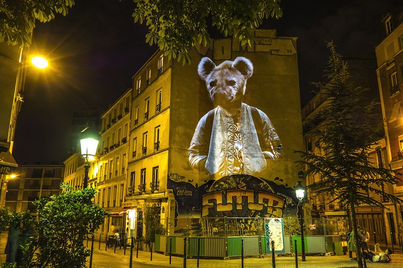 Safari_Urbain_Stunning_Projections_Of_Stylish_Hipster_Animals_On_The_Streets_Of_Paris_2015_01