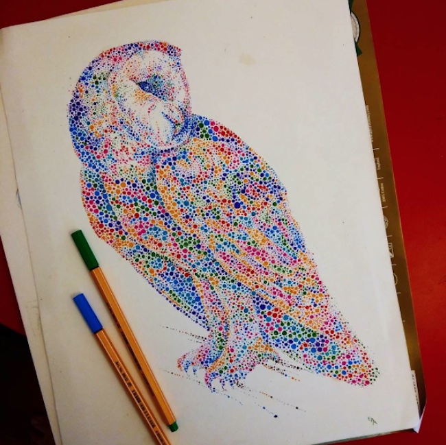 Watercolor_Portraits_Of_Animals_Created_With_Hundreds_of_Multicolored_Dots_by_Ana_Enshina_2015_04