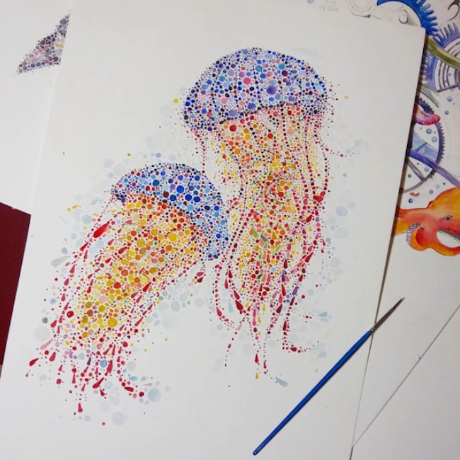Watercolor_Portraits_Of_Animals_Created_With_Hundreds_of_Multicolored_Dots_by_Ana_Enshina_2015_05
