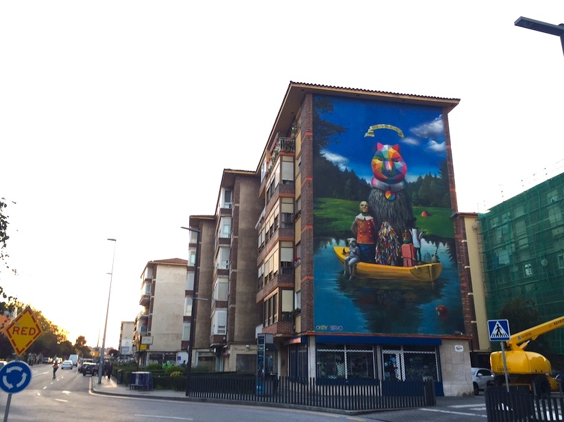 Okuda_Serzo_Collaborate_on_a_Large_Mural_in_Santander_Spain_2015_09