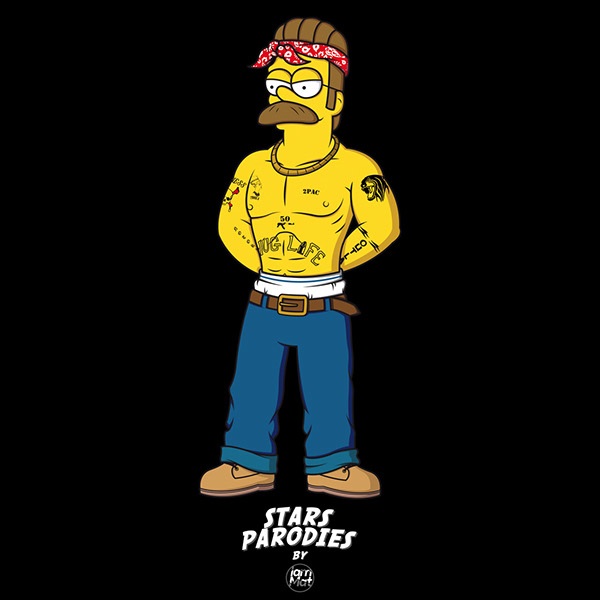 Simpsons_Characters_Illustrated_in_Street_Wear_As_Famous_Rap_Stars_by_Mattia_Lettieri_2015_09