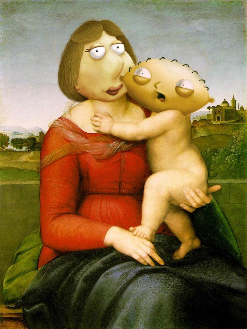 Famous-cartoons-in-classical-paintings-13