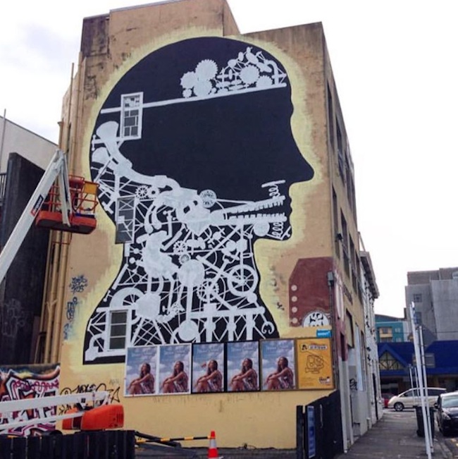 New_Great_Mural_by_British_Street_Artist_Phlegm_in_Wellington_2016_09