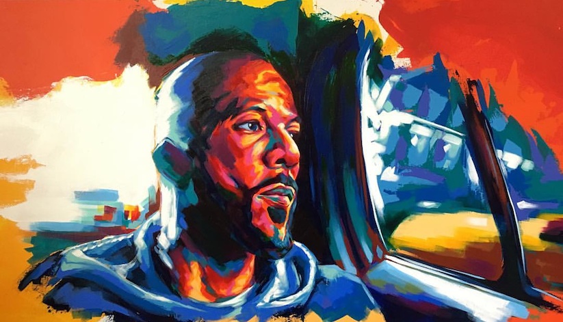 Colorful Acrylic Portrait Paintings Of Icons From Music Sports