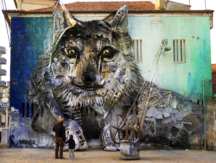 Wolf_New_Street_Installation_by_Artist_Bordalo_II_in_Fundao_Portugal_2016_01