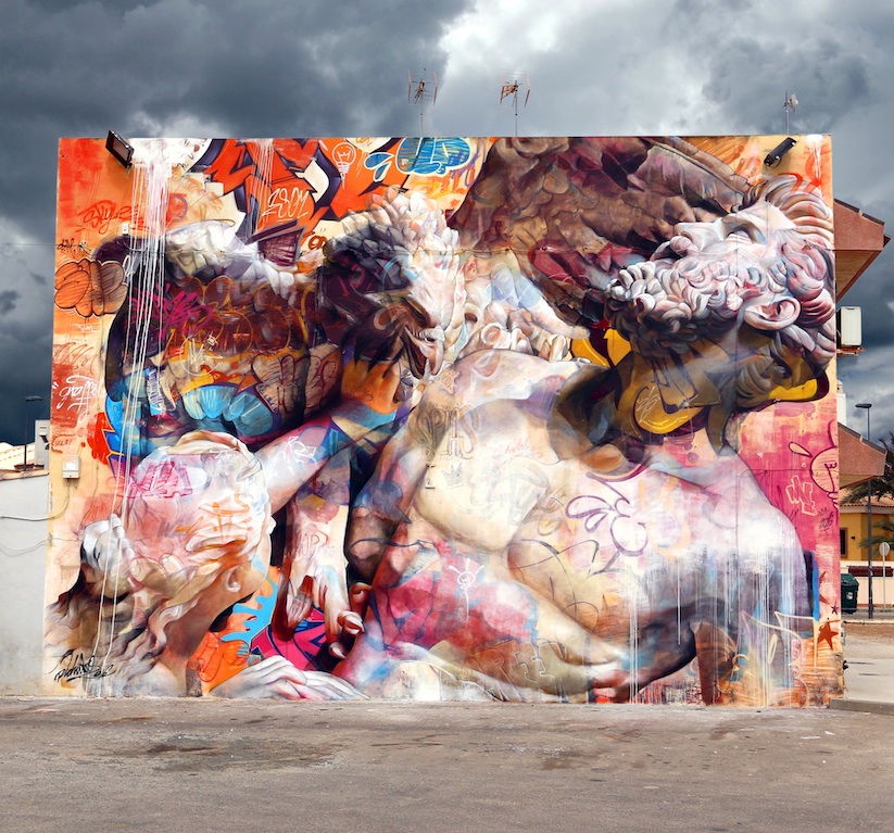 Prometheus_Punishment_New_Mural_by_Street_Artists_PichiAvo_in_Murcia_Spain_2016_01