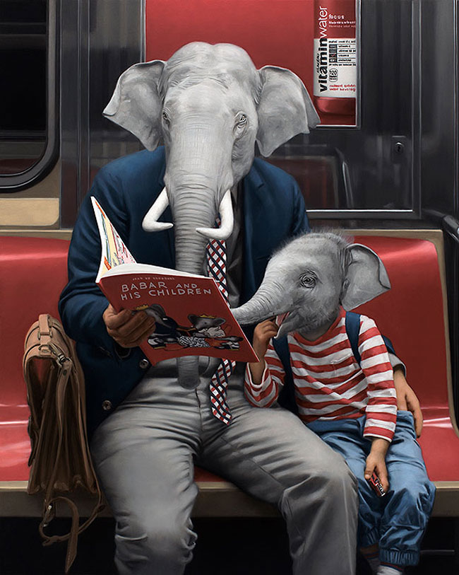 Underground_Oil_Paintings_Of_NYC_Subway_Riders_Reading_Magazines_by_Matthew_Grabelsky_2016_08