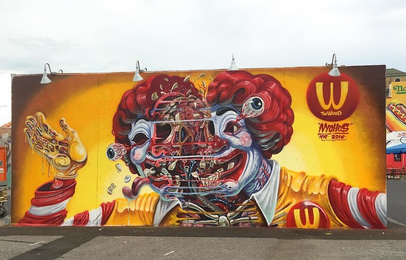 Exploding_Ronald_Awesome_New_Mural_by_Street_Artist_Nychos_for_Coney_Island_Art_Walls_New_York_2016_01