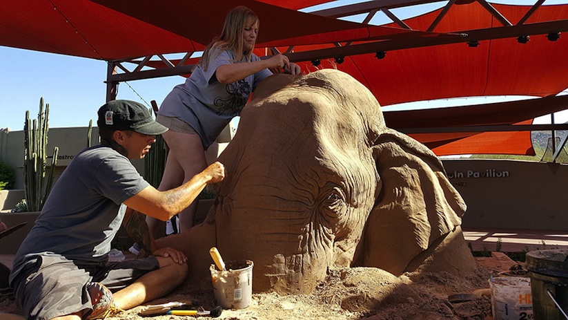 Impressive_Sand_Sculpture_Of_A_Life_Size_Elephant_Playing_Chess_With_A_Mouse_2016_12