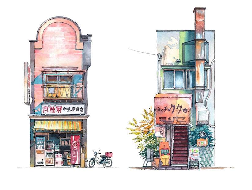 Tokyo_Storefront_Illustrations_of_Old_Tokyo_Shopfronts_by_Mateusz_Urbanowicz_2016_04