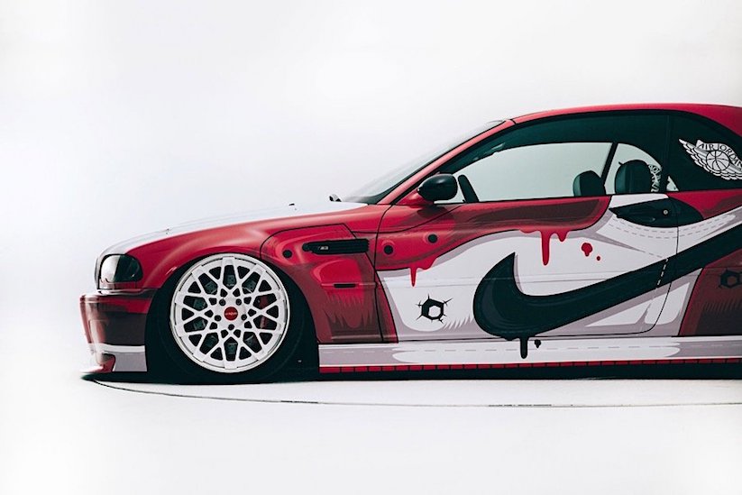 Custom Air Jordan 1 Chicago Sneaker Themed Bmw M3 By