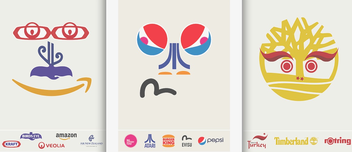 „Whats his Face?“ Creative Logo Mashups Manipulated Into Funny Faces