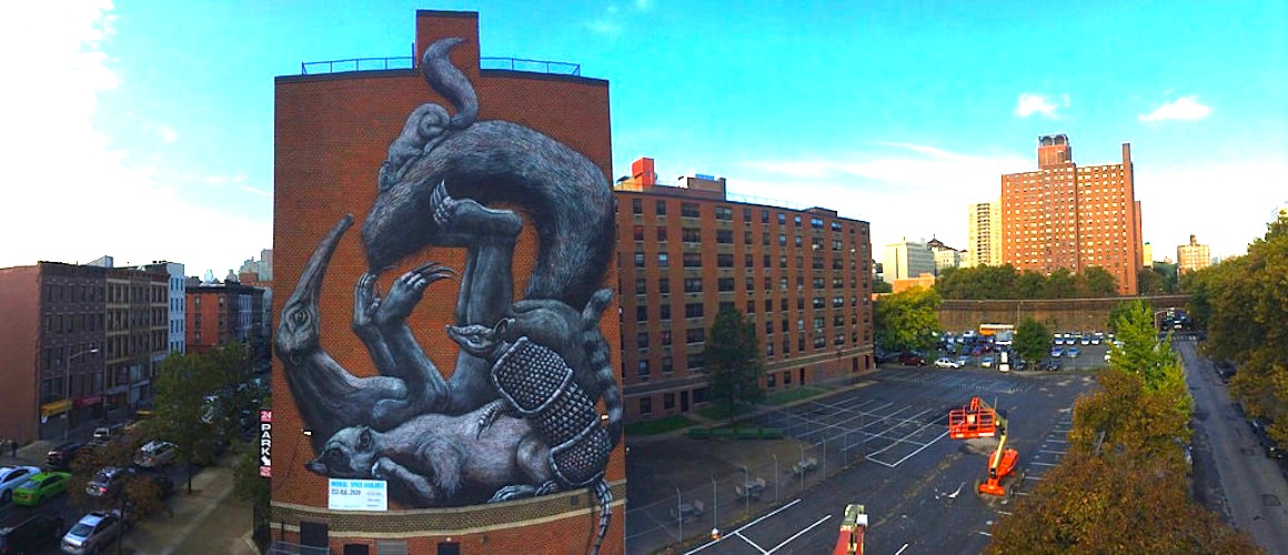 A Massive New Mural by Street Artist ROA in Harlem // NYC