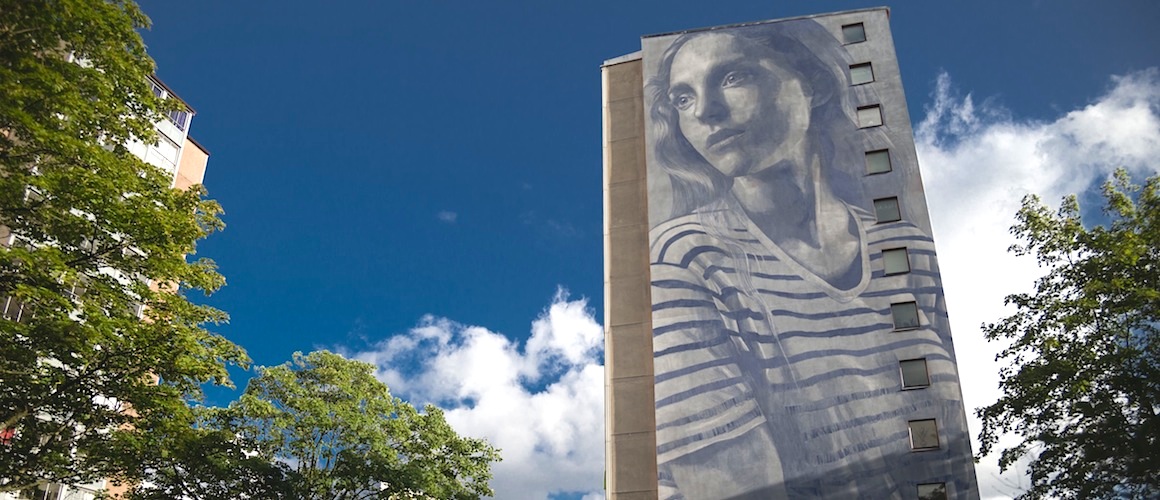 "Emma" Street Artist RONE Created the Tallest Mural of Sweden