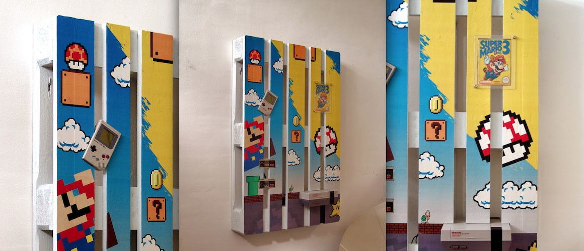 Awesome Super Mario Themed Pallet By Diy Enthusiast Kone Mei