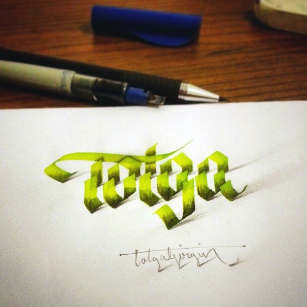 3D_Calligraphy_Letters_Seem_To_Peel_Off_The_Page_by_Tolga_Girgin_2014