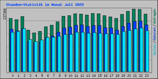 Stunden-Statistik im Monat Juli 2025