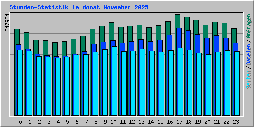 Stunden-Statistik im Monat November 2025