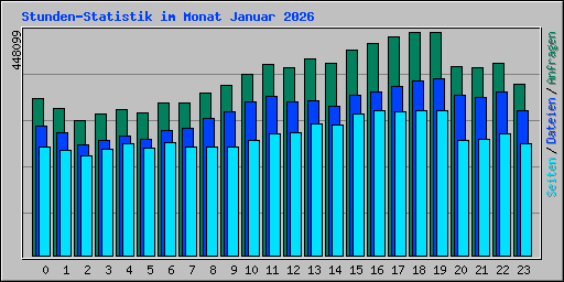 Stunden-Statistik im Monat Januar 2026