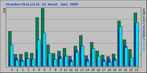 Stunden-Statistik im Monat Juni 2020